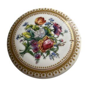 Andrea By Sadek Porcelain Collection Sevres Floral Trinket Box Candle Japan